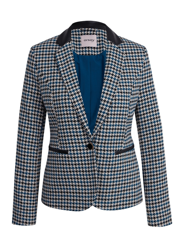 Orsay Čierno-modré dámske vzorované sako ORSAY