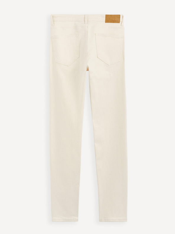 Celio Krémové pánske slim fit džínsy Celio C25 Dolasi