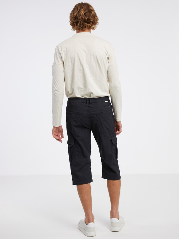 Tom Tailor Čierne pánske šortky Tom Tailor