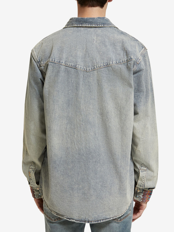 Scotch & Soda Svetlomodrá pánska džínsová košeľa Scotch & Soda