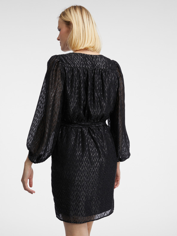 Orsay Čierne dámske vzorované šaty ORSAY