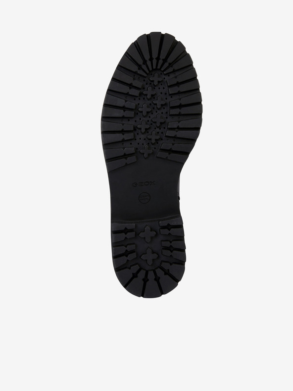 Geox Čierne dámske kožené členkové čižmy Geox Iridea