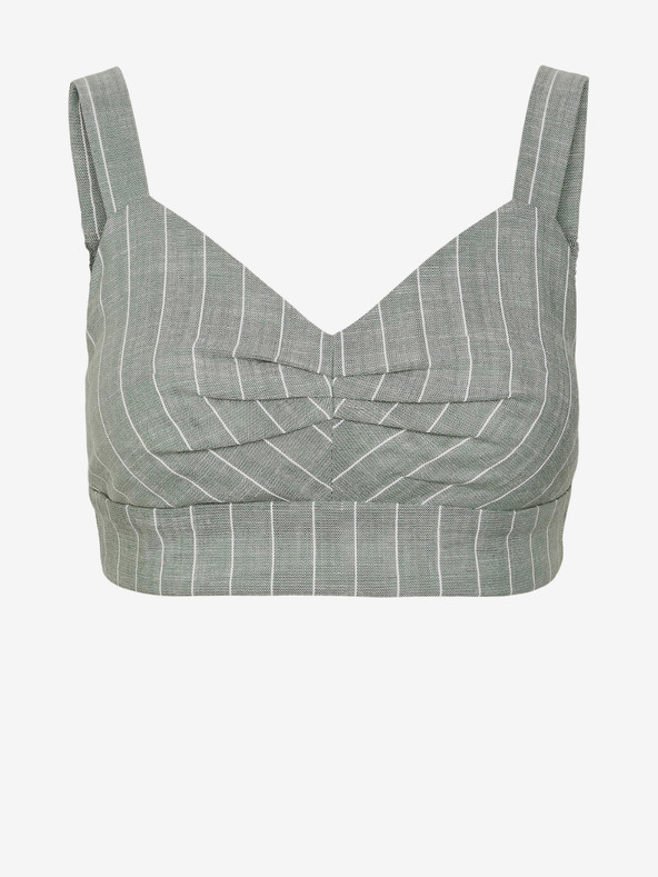 Vero Moda Svetlosivý prúžkovaný crop top VERO MODA Serena
