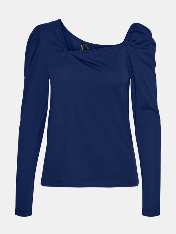 Vero Moda Modré asymetrické tričko VERO MODA Panda