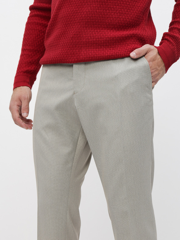 SELECTED Béžové slim fit oblekové nohavice Selected Homme Maze Saint