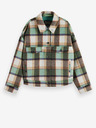 Scotch & Soda Zelený dámsky károvaný ľahký kabát Scotch & Soda so zmesou vlny