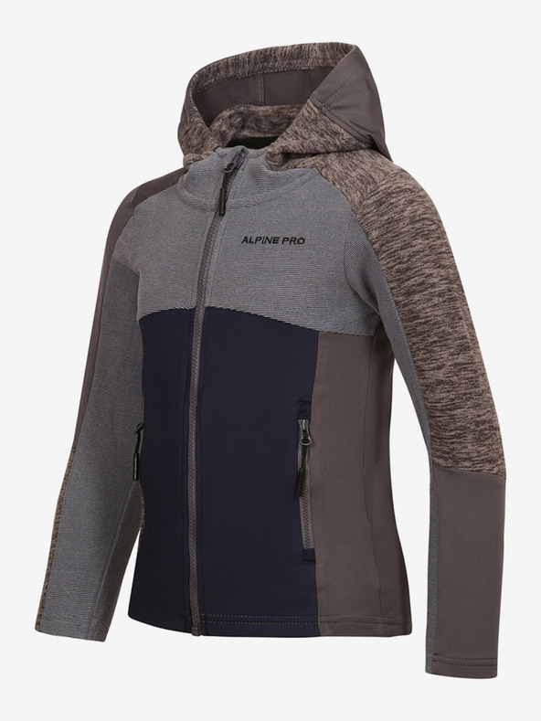 ALPINE PRO Šedá detská mikina ALPINE PRO Groto