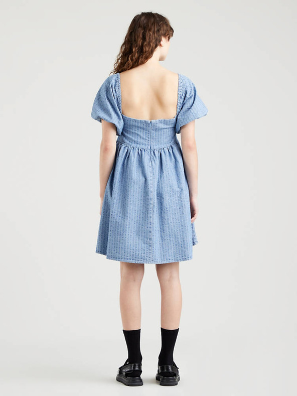 Levi's® Modré dámske džínsové krátke šaty Levi's®