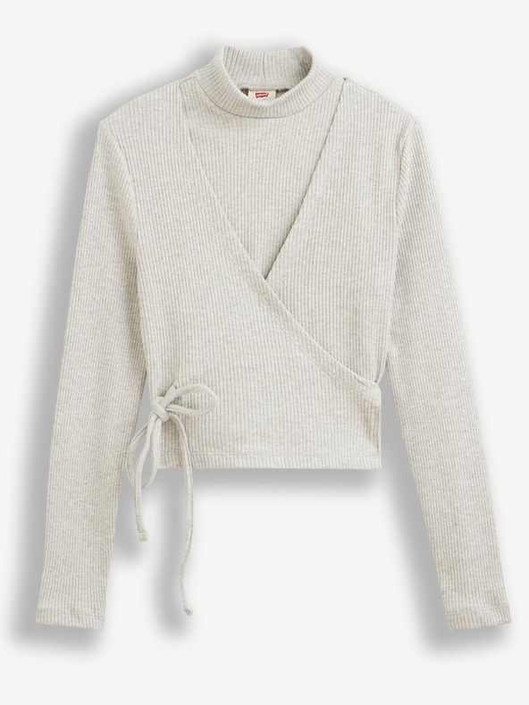 Levi's® Béžový dámsky rebrovaný zavinovací sveter/top 2v1 Levi's®