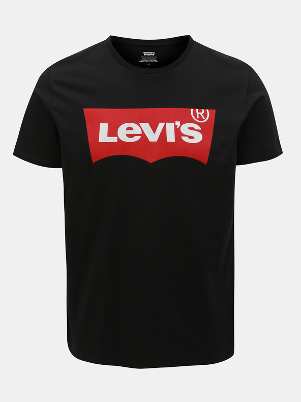 Levi's® Čierne pánske tričko Levi's® s potlačou