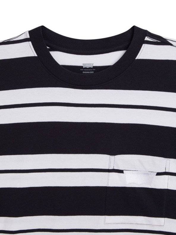 Levi's® Biele pánske tričko Levi's® Stay Loose Graphic PKT T Stripe Shirt