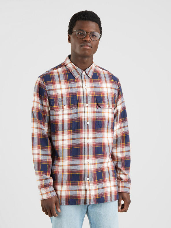 Levi's® Bielo-modrá kockovaná košeľa Levi's® Jackson Worker unisex