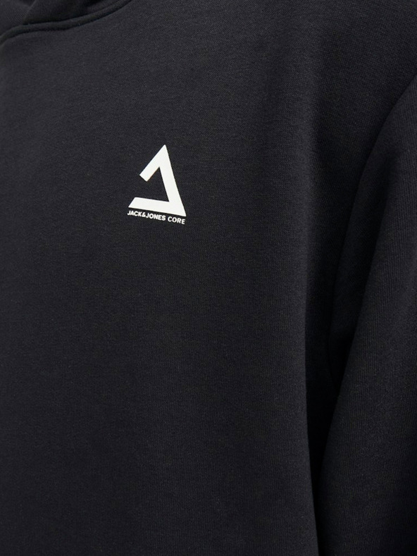 Jack & Jones Čierna pánska mikina Jack & Jones Triangle Hoodie