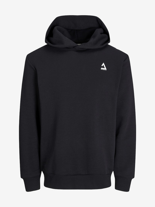 Jack & Jones Čierna pánska mikina Jack & Jones Triangle Hoodie