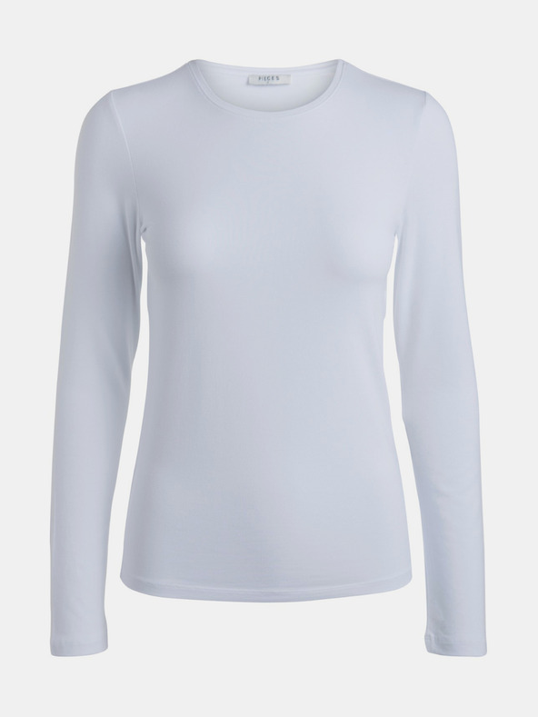 Pieces Biele základné tričko Pieces Sirene