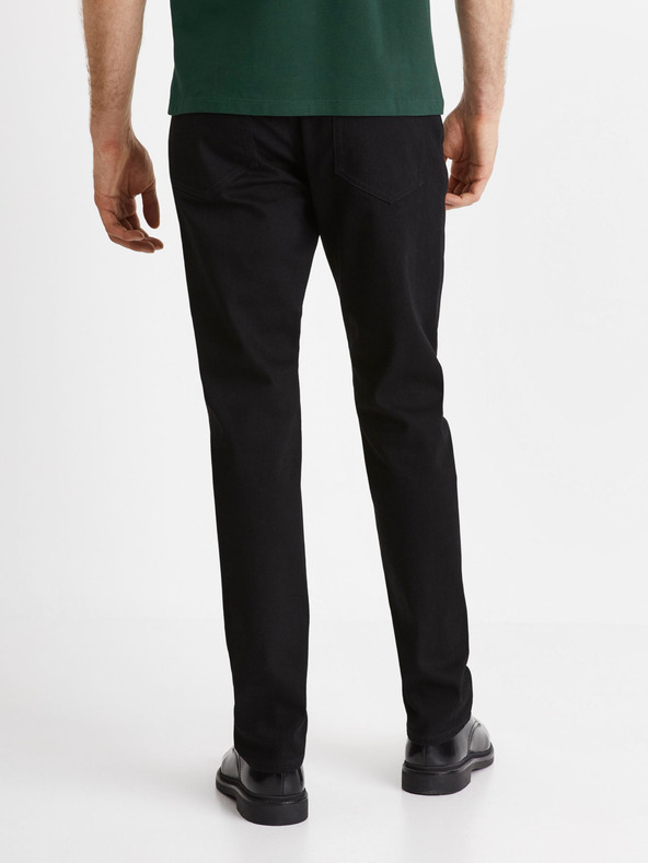 Celio Čierne pánske džínsy Celio rovného strihu