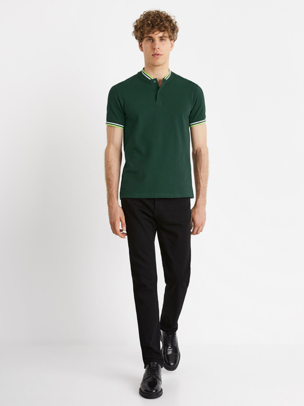 Celio Čierne pánske džínsy Celio rovného strihu