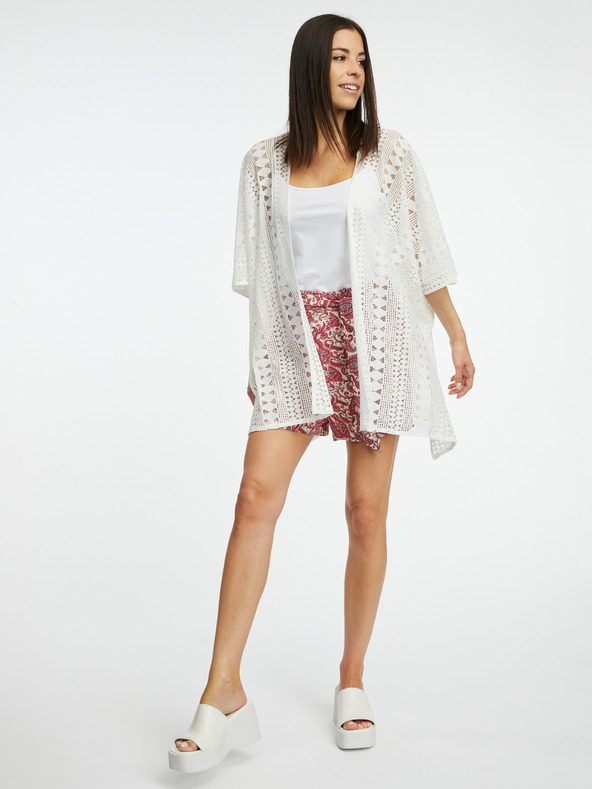 Orsay Biely dámsky vzorovaný kardigan ORSAY