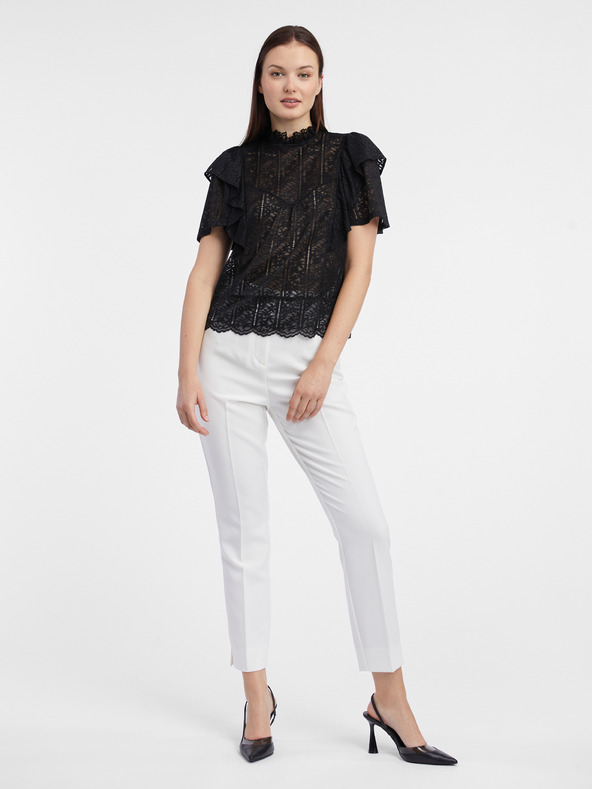 Orsay Čierna dámska krajková blúzka ORSAY