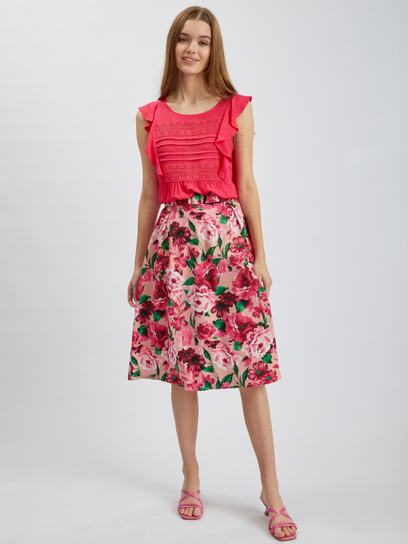 Orsay Ružová dámska kvetinová sukňa ORSAY