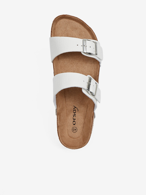 Orsay Biele dámske šľapky ORSAY