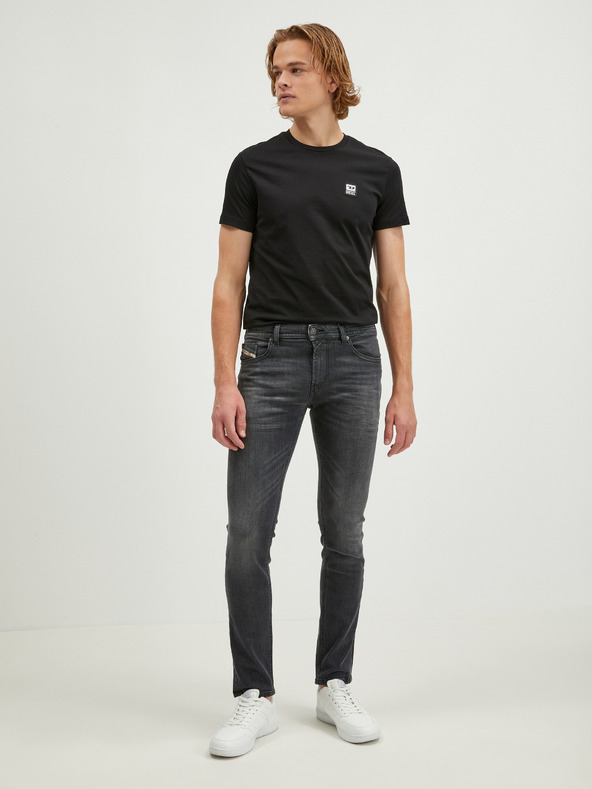 Diesel Diesel Tmavošedé pánske džínsy slim fit strihu