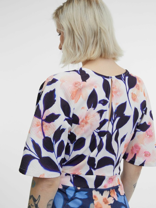 Orsay Tmavomodrý dámsky kvetinový overal ORSAY