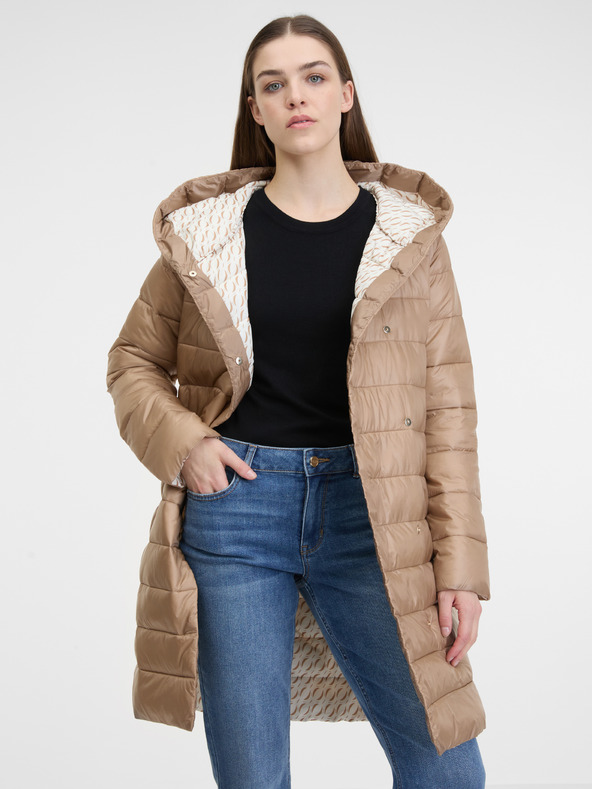 Orsay Hnedý dámsky prešívaný kabát ORSAY