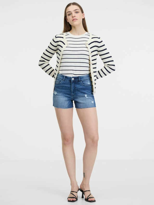 Orsay Tmavomodré dámske džínsové šortky ORSAY