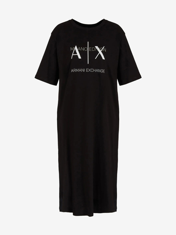Armani Exchange Čierne dámske šaty Armani Exchange