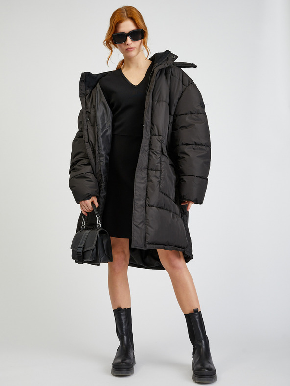Armani Exchange Čierne dámske svetrové šaty Armani Exchange