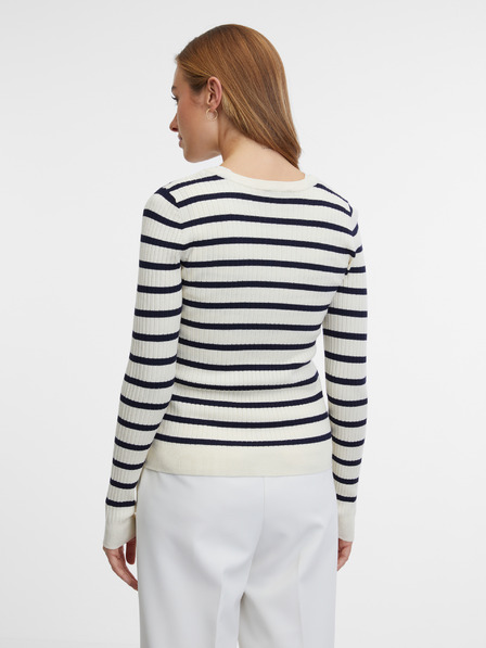 Orsay Krémový dámsky pruhovaný kardigán ORSAY