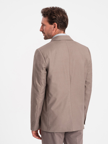 Ombre Clothing Béžové pánske sako Ombre Clothing