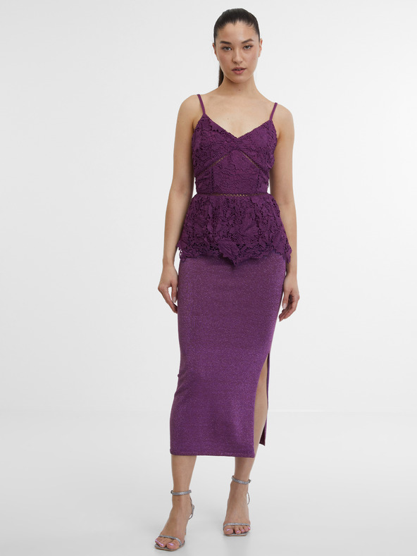 Orsay Fialový dámsky čipkovaný top ORSAY