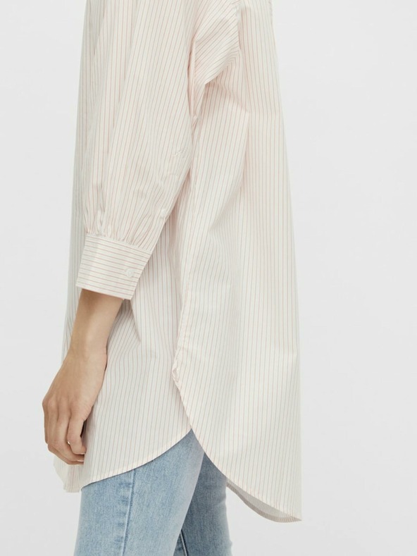 .OBJECT Hnedo-bielo pruhovaná dlhá košeľa .OBJECT Mahin