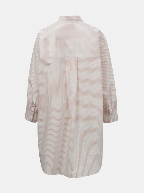 .OBJECT Hnedo-bielo pruhovaná dlhá košeľa .OBJECT Mahin