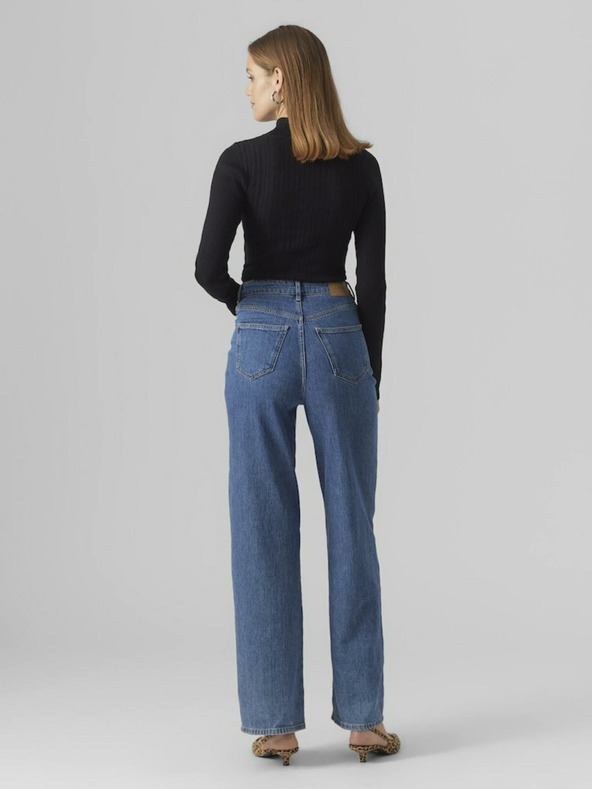 Vero Moda Čierne dámske svetrové šaty VERO MODA Sally