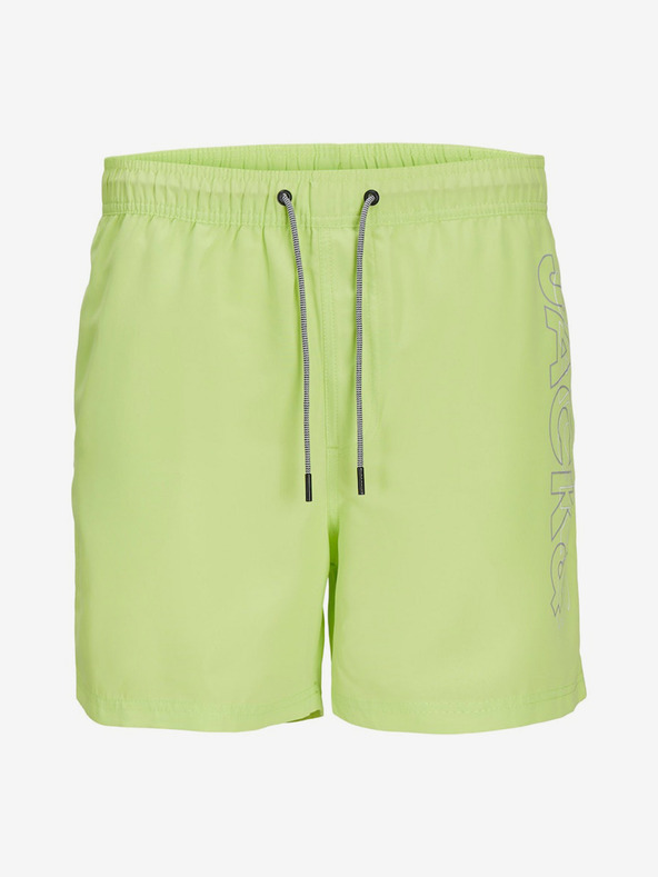 Jack & Jones Zelené pánske plavky Jack & Jones Fiji