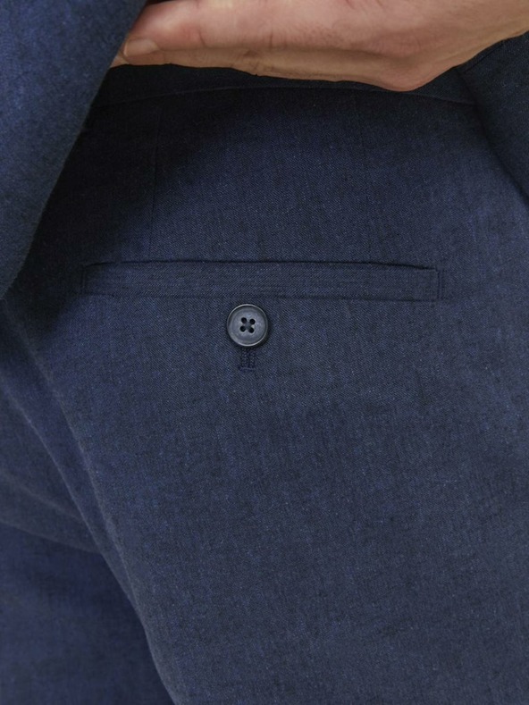 Jack & Jones Tmavomodré pánske plátené šortky Jack & Jones Riviera