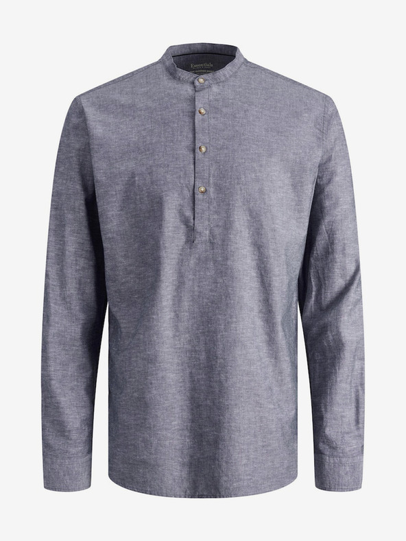 Jack & Jones Modrá pánska ľanová košeľa Jack & Jones Summer