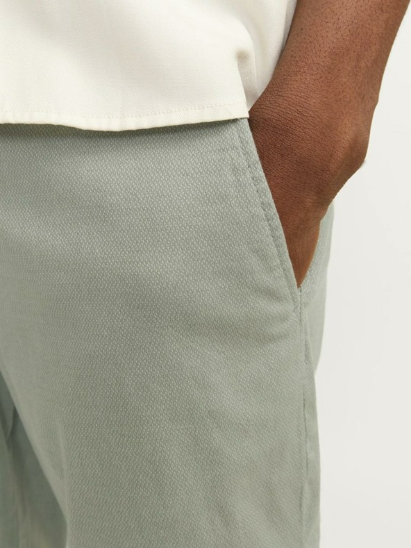 Jack & Jones Zelené pánske chino šortky Jack & Jones Fury