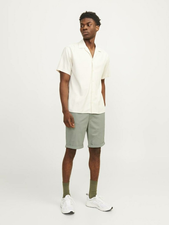 Jack & Jones Zelené pánske chino šortky Jack & Jones Fury