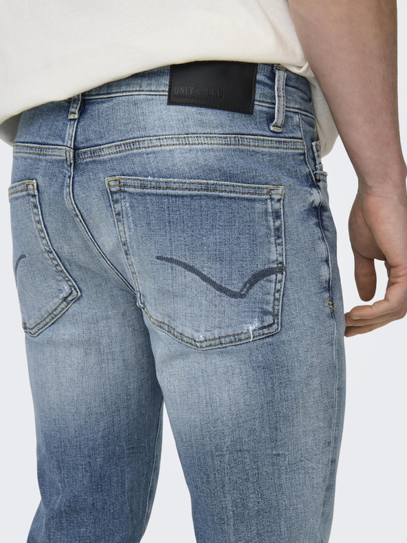 ONLY & SONS Svetlomodré pánske slim fit džínsy ONLY & SONS Loom