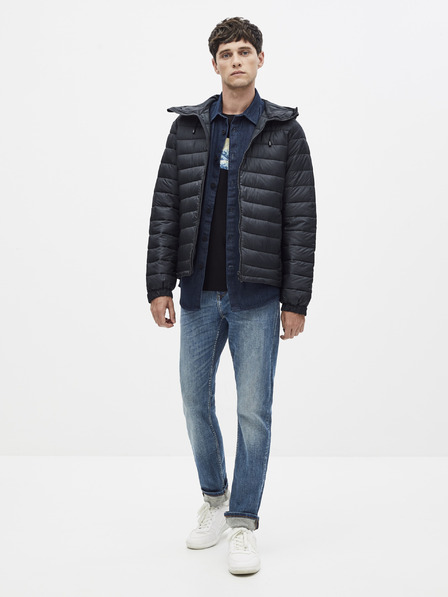 Celio Tmavomodrá prešívaná bunda Celio Sucolor