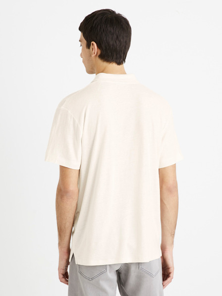 Celio Krémová pánska polokošeľa Celio Deolive