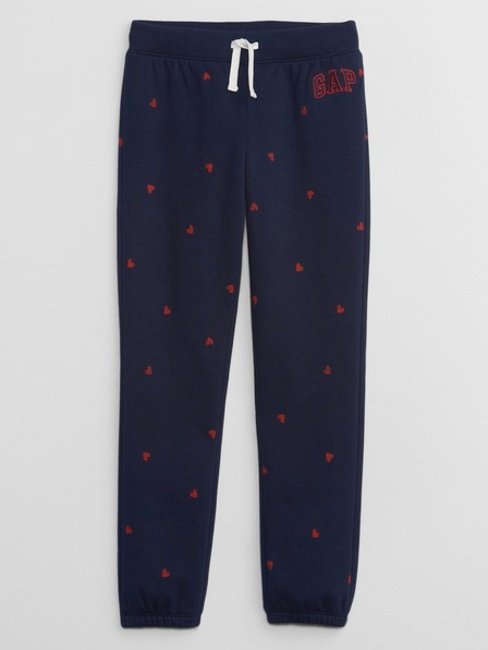 GAP Detské tepláky fleece logo army GAP