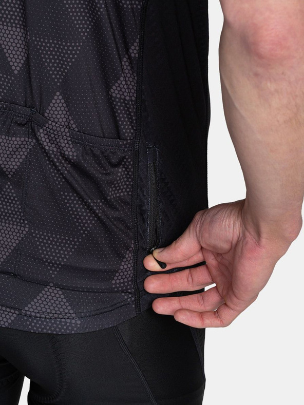 Kilpi Čierny pánsky vzorovaný cyklistický dres Kilpi SALETTA-M