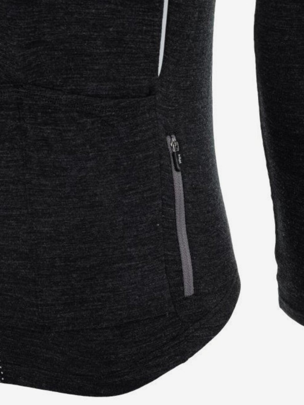 Kilpi Čierne pánske športové tričko so zipsom Kilpi SONET