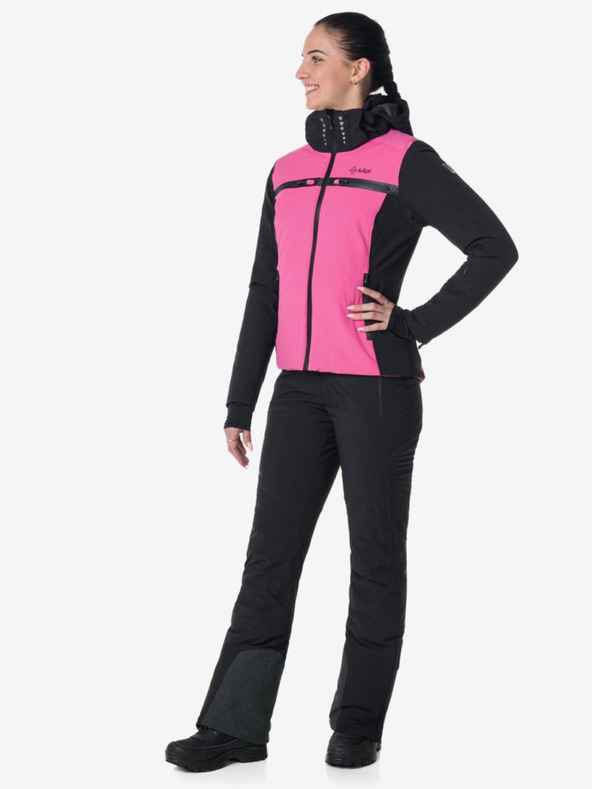 Kilpi Čierno-ružová dámska zimná lyžiarska bunda Kilpi HATTORI