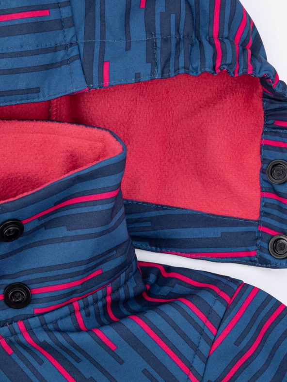 Kilpi Modrá dievčenská vzorovaná softshellová bunda Kilpi RAVIA